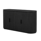 Credenza da ufficio verticale a righe con maniglie in metallo, regolabile, adatta per studio, ingresso e soggiorno