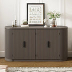 Credenza da ufficio verticale a righe con maniglie in metallo, regolabile, adatta per studio, ingresso e soggiorno