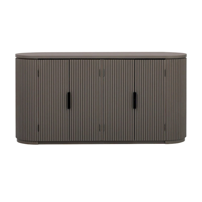 Credenza da ufficio verticale a righe con maniglie in metallo, regolabile, adatta per studio, ingresso e soggiorno