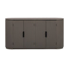 Credenza da ufficio verticale a righe con maniglie in metallo, regolabile, adatta per studio, ingresso e soggiorno