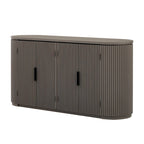 Credenza da ufficio verticale a righe con maniglie in metallo, regolabile, adatta per studio, ingresso e soggiorno