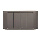 Credenza da ufficio verticale a righe con maniglie in metallo, regolabile, adatta per studio, ingresso e soggiorno