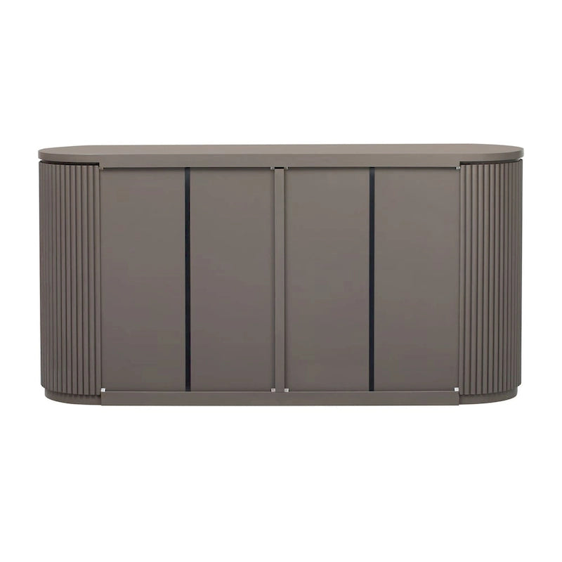 Credenza da ufficio verticale a righe con maniglie in metallo, regolabile, adatta per studio, ingresso e soggiorno