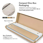 Letto a piattaforma Queen miBasics Beckman imbottito in velluto a coste con fodera rimovibile
