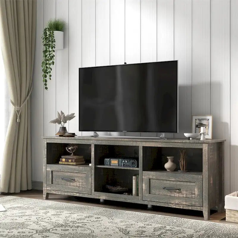 Mobile porta TV da 70" con 2 cassetti e 4 vani portaoggetti