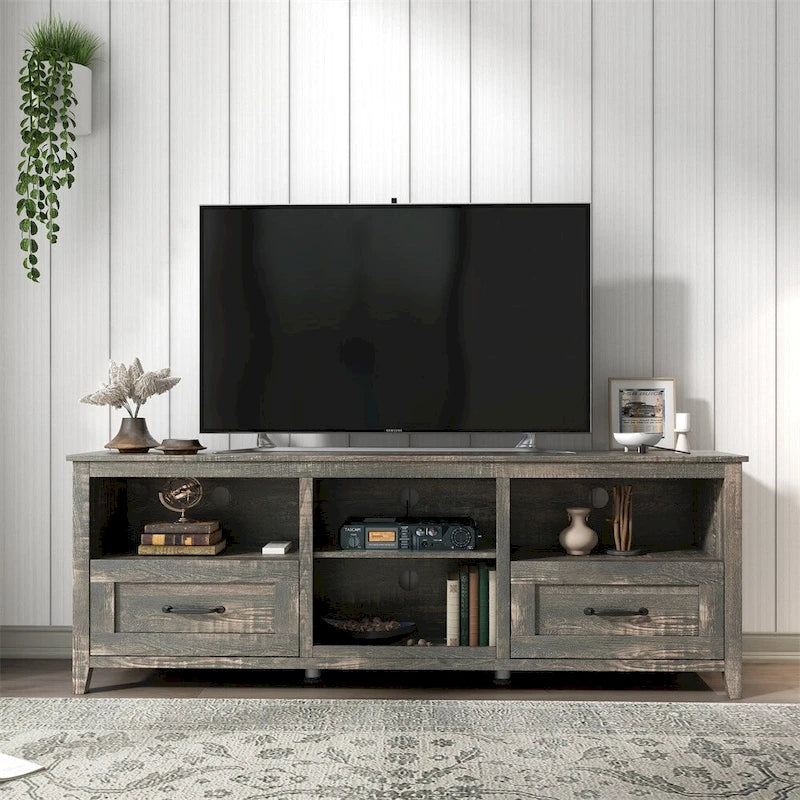 Mobile porta TV da 70" con 2 cassetti e 4 vani portaoggetti