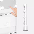 Zadro Specchio da Bagno Illuminato Hollywood a LED, Bianco