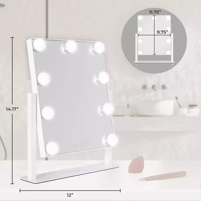 Zadro Specchio da Bagno Illuminato Hollywood a LED, Bianco