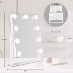 Zadro Specchio da Bagno Illuminato Hollywood a LED, Bianco