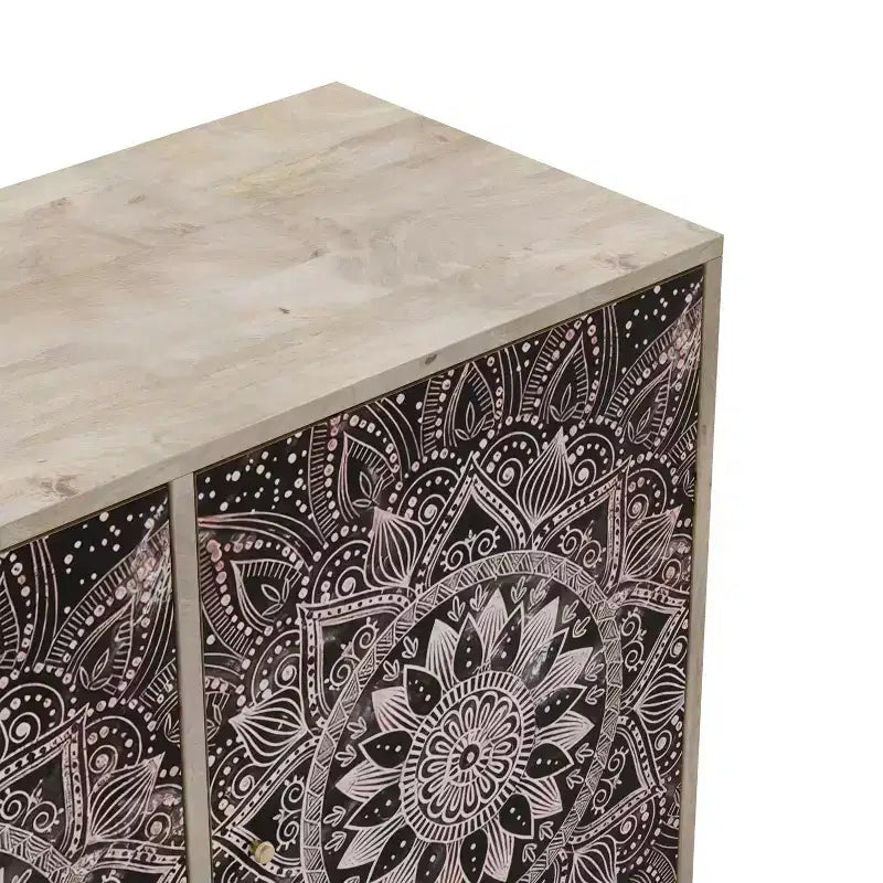 24/7 Shop At Home Buffet Server Johne in Legno di Mango con 4 Ripiani