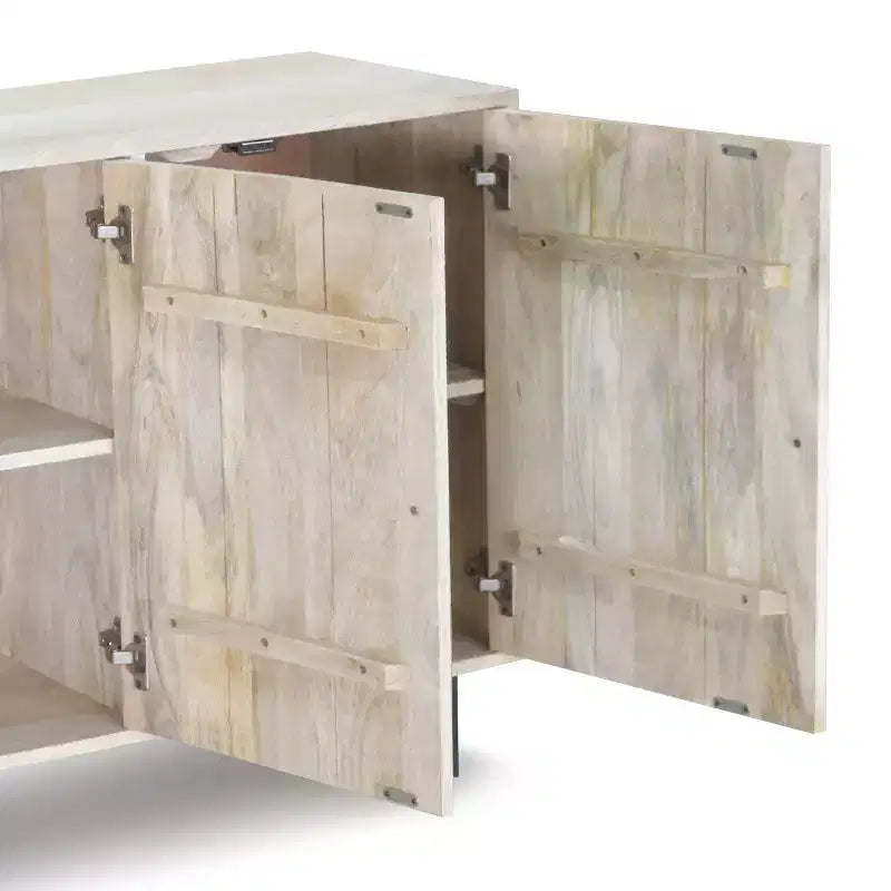 24/7 Shop At Home Buffet Server Johne in Legno di Mango con 4 Ripiani