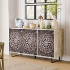 24/7 Shop At Home Buffet Server Johne in Legno di Mango con 4 Ripiani