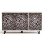 24/7 Shop At Home Buffet Server Johne in Legno di Mango con 4 Ripiani