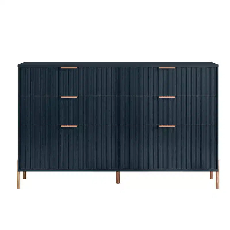 Festivo Comò a 6 cassetti e 2 comodini a 2 cassetti della linea Modern Elegance
