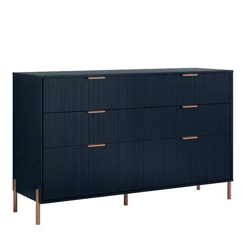 Festivo Comò a 6 cassetti e 2 comodini a 2 cassetti della linea Modern Elegance
