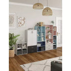 24/7 Shop At Home Libreria Moderna Modulare e Impilabile a 3 Cubi Silkpath da 35,3"