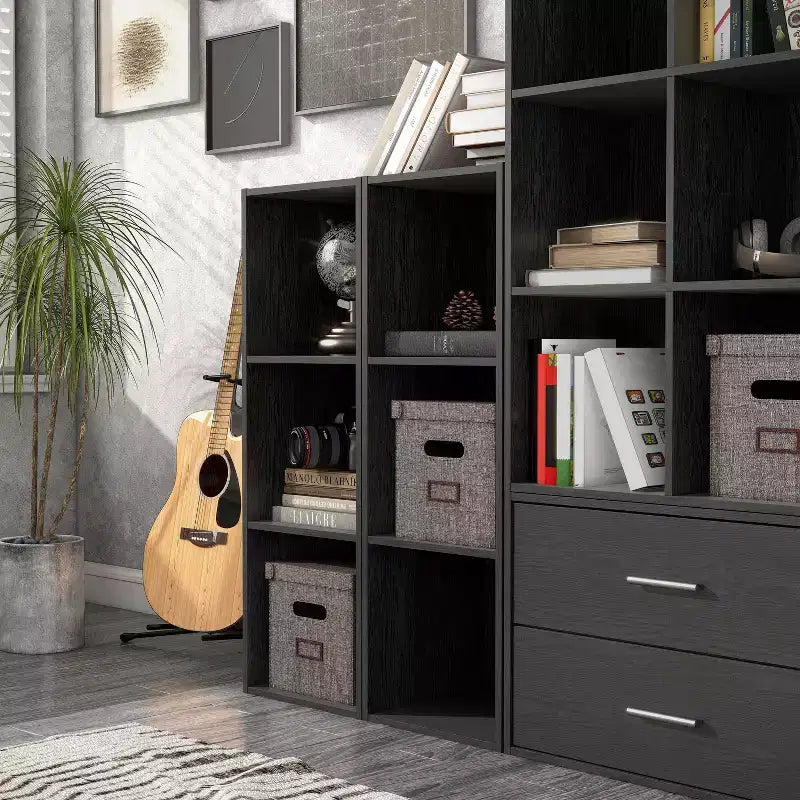 24/7 Shop At Home Libreria Moderna Modulare e Impilabile a 3 Cubi Silkpath da 35,3"