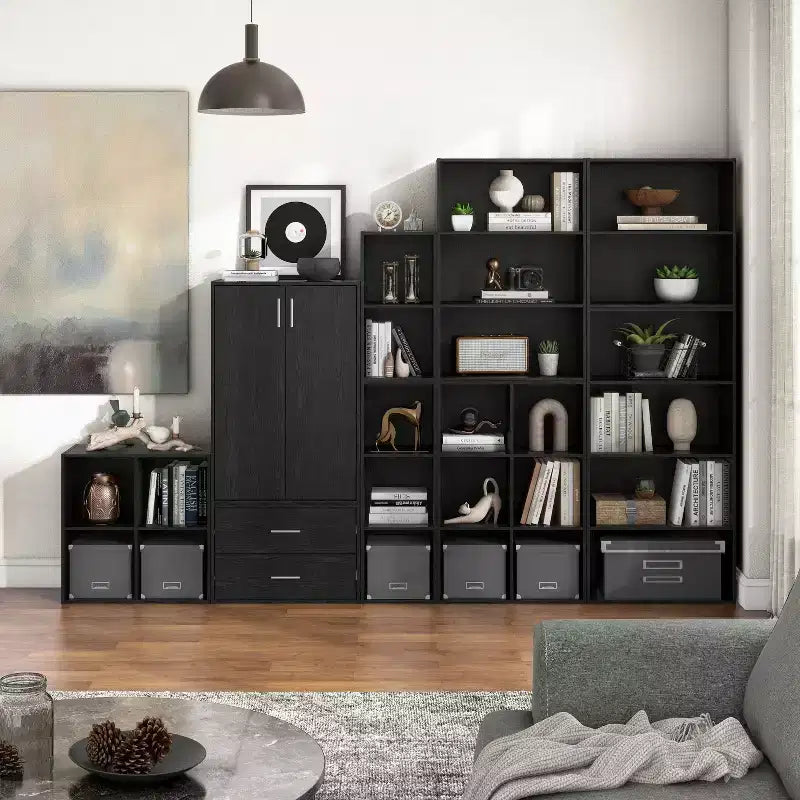24/7 Shop At Home Libreria Moderna Modulare e Impilabile a 3 Cubi Silkpath da 35,3"