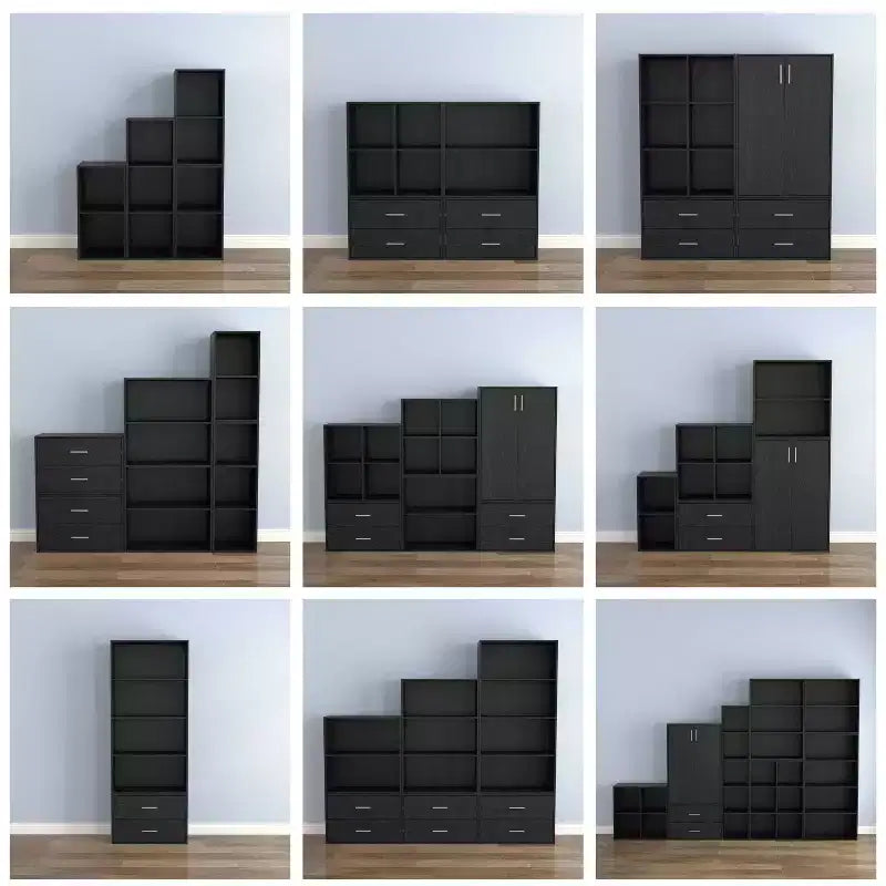 24/7 Shop At Home Libreria Moderna Modulare e Impilabile a 3 Cubi Silkpath da 35,3"