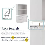 24/7 Shop At Home Libreria Moderna Modulare e Impilabile a 3 Cubi Silkpath da 35,3"