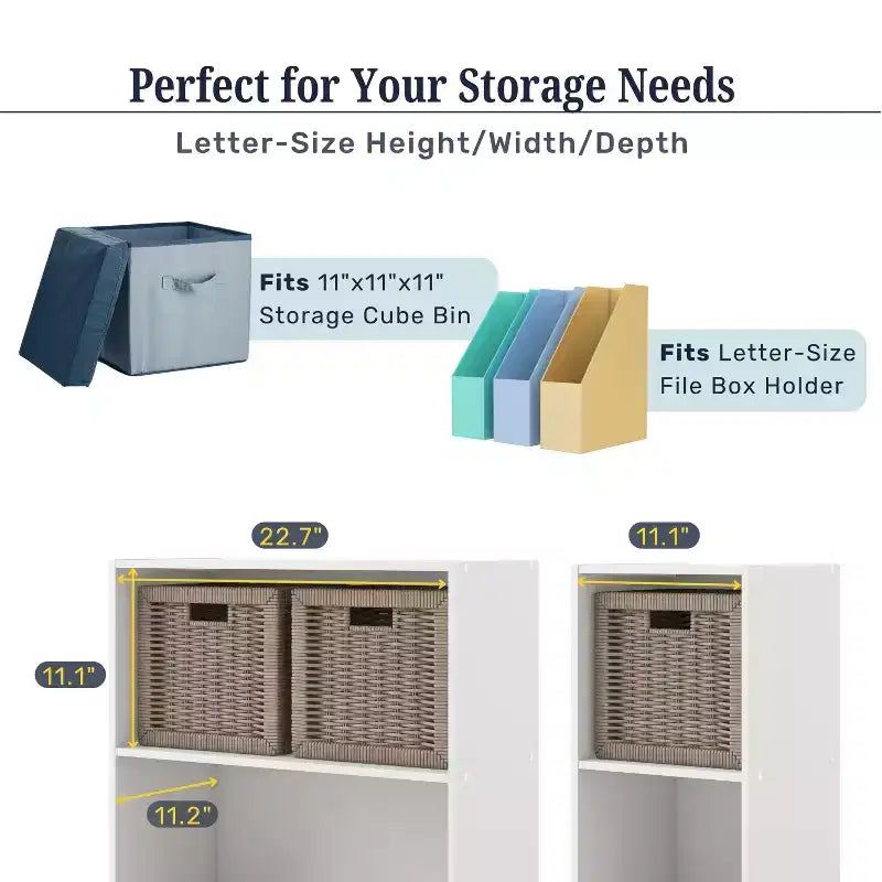 24/7 Shop At Home Libreria Moderna Modulare e Impilabile a 3 Cubi Silkpath da 35,3"