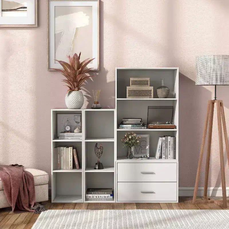 24/7 Shop At Home Libreria Moderna Modulare e Impilabile a 3 Cubi Silkpath da 35,3"