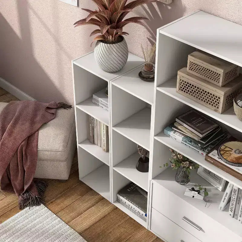 24/7 Shop At Home Libreria Moderna Modulare e Impilabile a 3 Cubi Silkpath da 35,3"