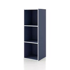 24/7 Shop At Home 35.3" Silkpath Modern 3 Cube Stackable and Modular Bookcase