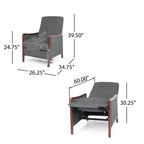Christopher Knight Home Poltrona reclinabile reclinabile Anaura Channel Stitch Pushback