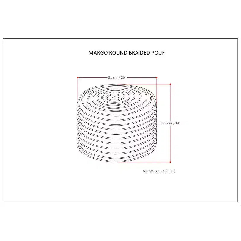 WyndenHall Mattise Pouf Rotondo