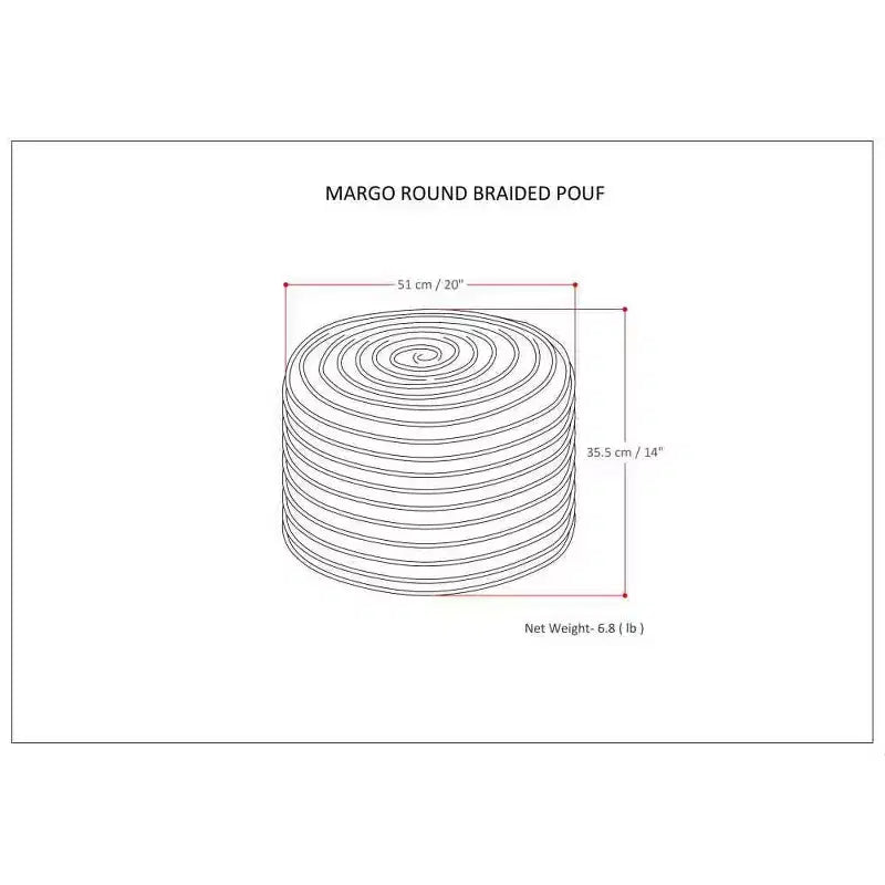 WyndenHall Mattise Pouf Rotondo