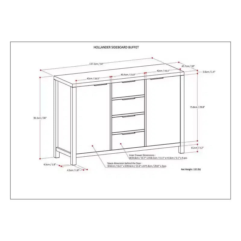 54 Fabian Credenza Buffet - WyndenHall