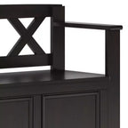 Panca contenitore da ingresso in legno massello Wyndenhall 36 Halifax Transitional