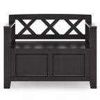 Panca contenitore da ingresso in legno massello Wyndenhall 36 Halifax Transitional