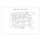 Panca contenitore da ingresso in legno massello Wyndenhall 36 Halifax Transitional