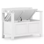 Panca contenitore da ingresso in legno massello Wyndenhall 36 Halifax Transitional