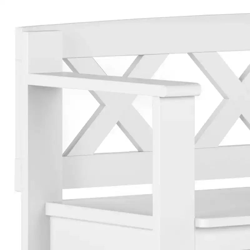 Panca contenitore da ingresso in legno massello Wyndenhall 36 Halifax Transitional