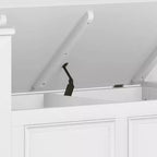 Panca contenitore da ingresso in legno massello Wyndenhall 36 Halifax Transitional