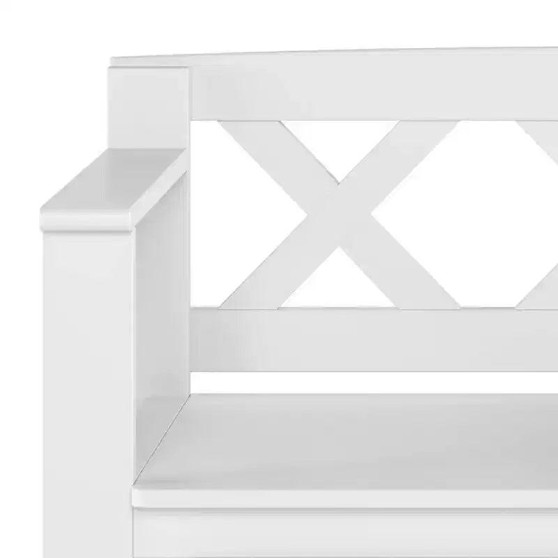 Panca contenitore da ingresso in legno massello Wyndenhall 36 Halifax Transitional
