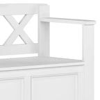 Panca contenitore da ingresso in legno massello Wyndenhall 36 Halifax Transitional