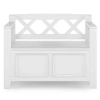 Panca contenitore da ingresso in legno massello Wyndenhall 36 Halifax Transitional