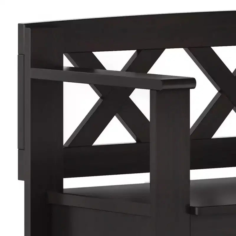 Panca contenitore da ingresso in legno massello Wyndenhall 36 Halifax Transitional
