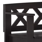 Panca contenitore da ingresso in legno massello Wyndenhall 36 Halifax Transitional