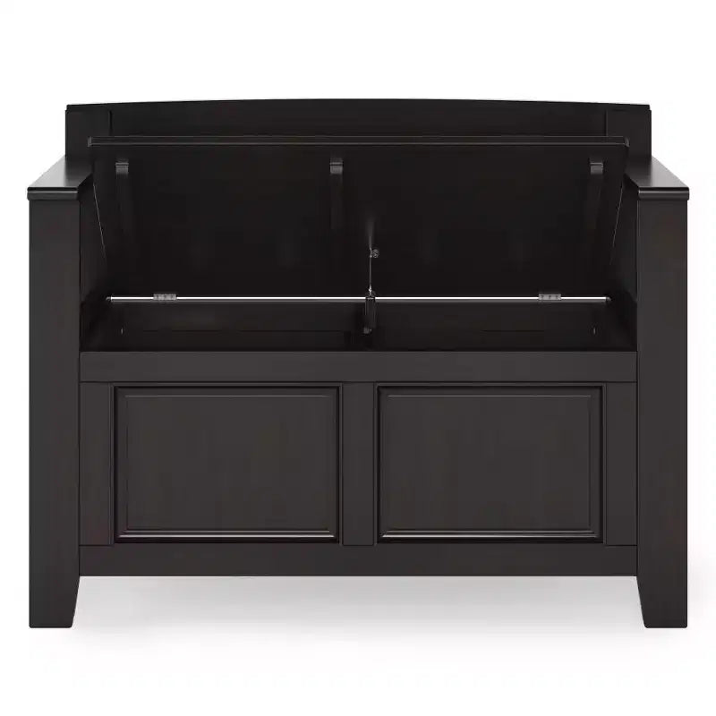 Panca contenitore da ingresso in legno massello Wyndenhall 36 Halifax Transitional