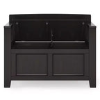 Panca contenitore da ingresso in legno massello Wyndenhall 36 Halifax Transitional