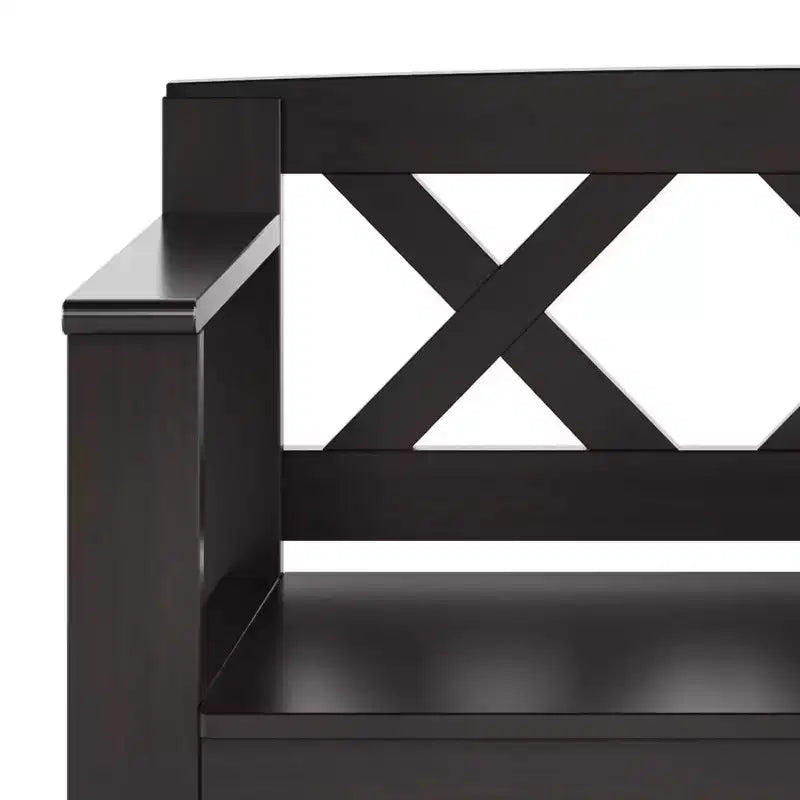 Panca contenitore da ingresso in legno massello Wyndenhall 36 Halifax Transitional