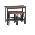 Set da pranzo Buylateral Galena a 4 pezzi in legno massello compatto ad altezza bancone