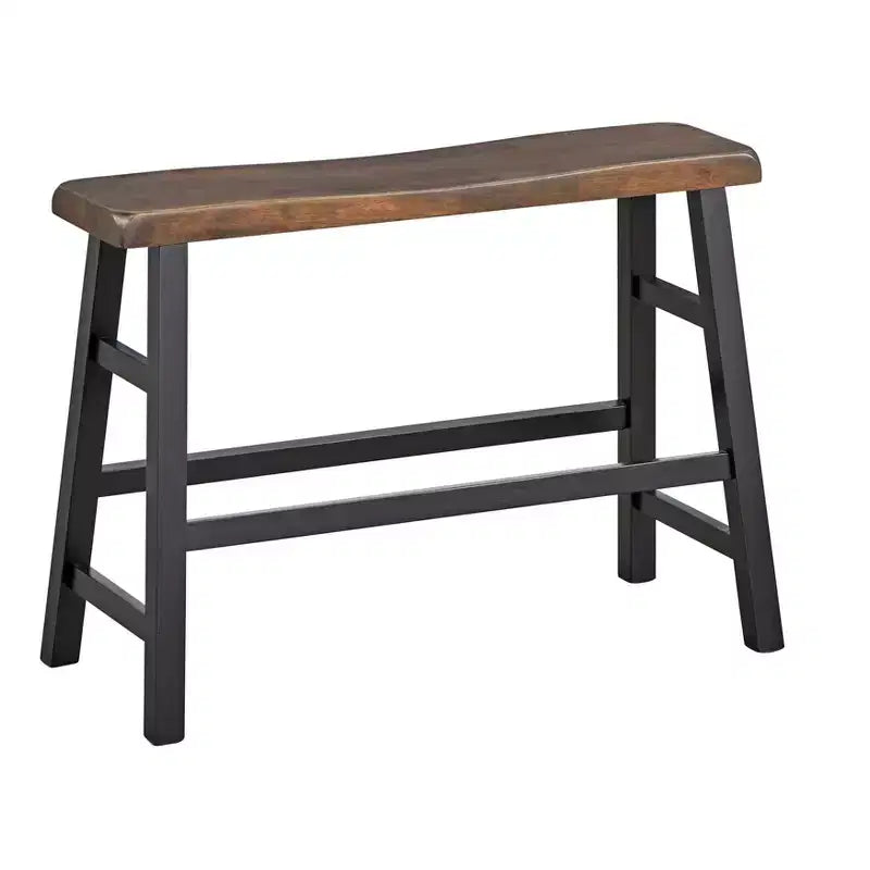 Set da pranzo Buylateral Galena a 4 pezzi in legno massello compatto ad altezza bancone