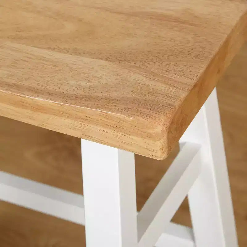 Set da pranzo Buylateral Galena a 4 pezzi in legno massello compatto ad altezza bancone