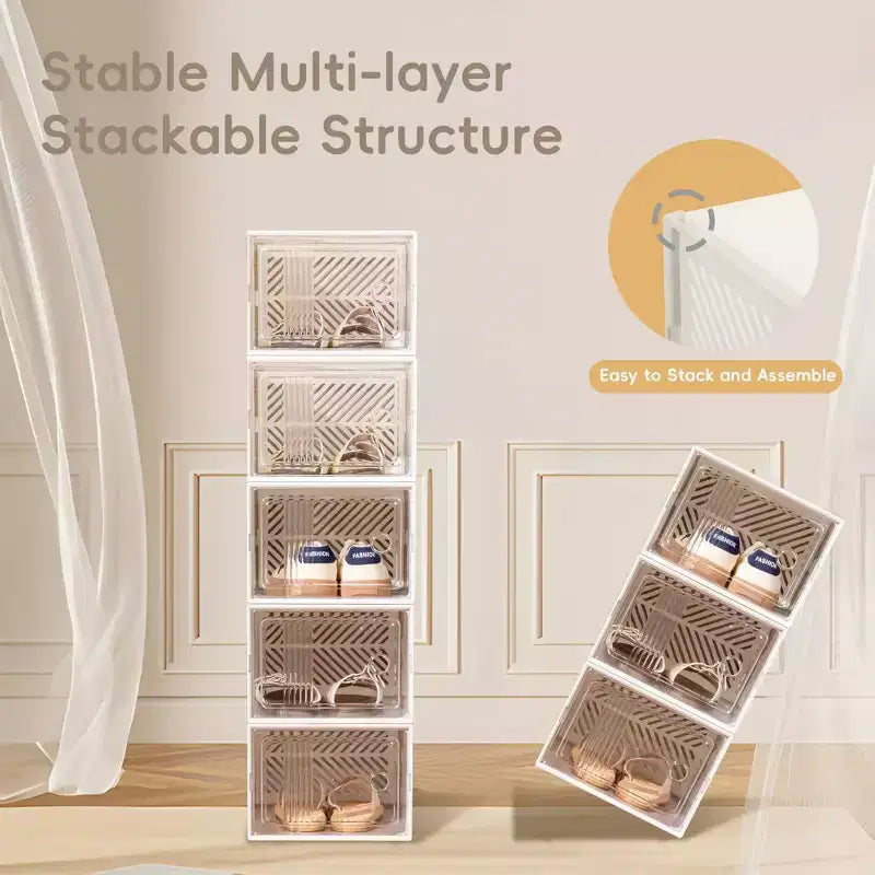 VUSIGN 12pz Scatola per scarpe impilabile
